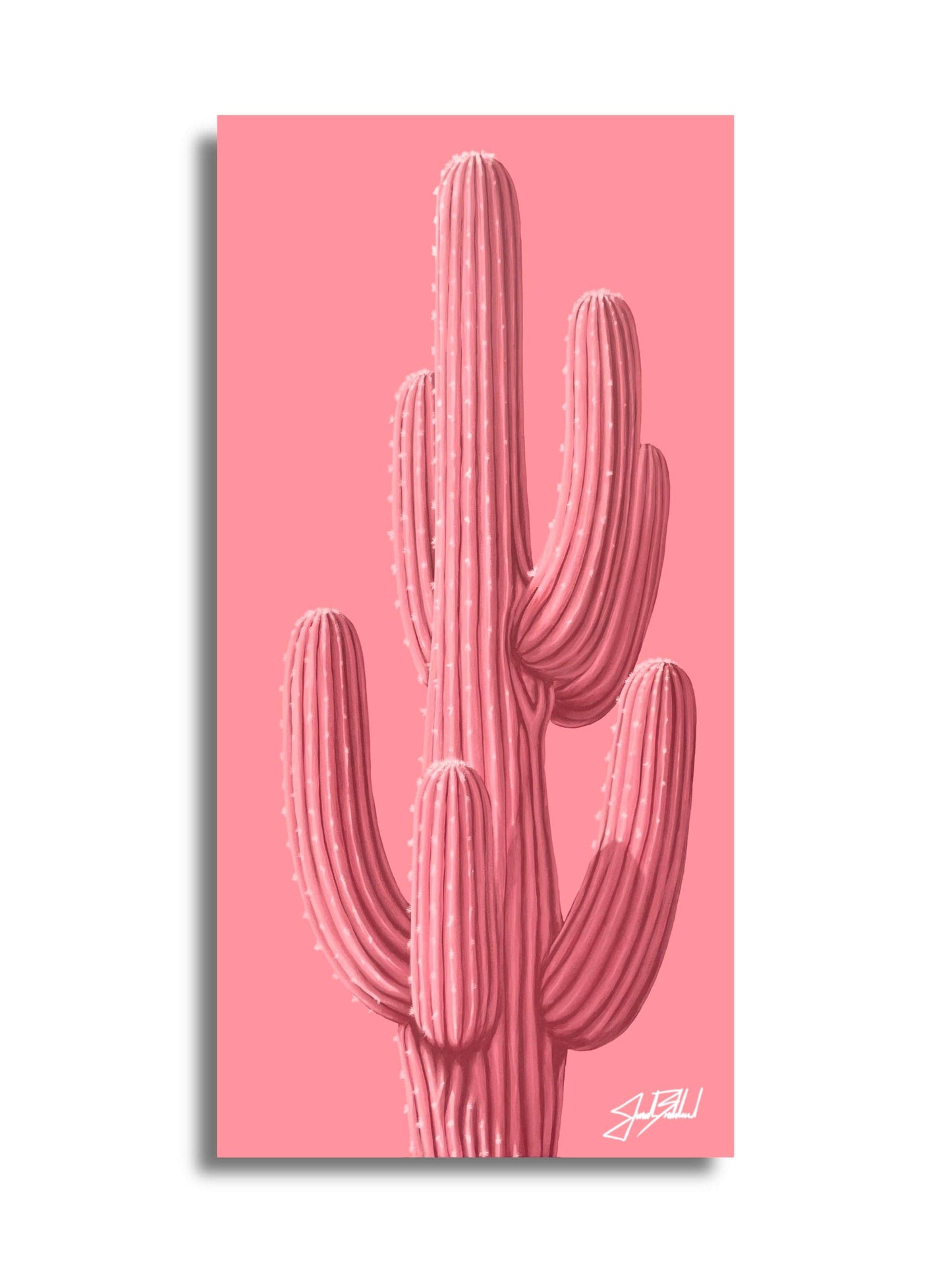 Strawberry Saguaro Paper Print