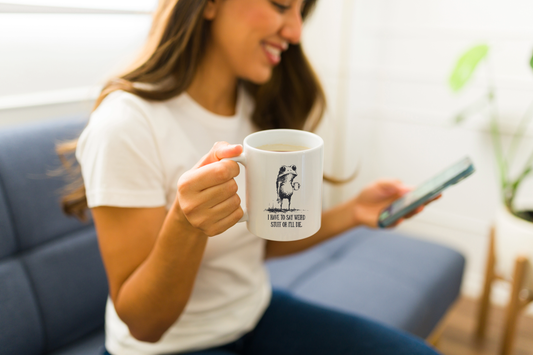 "I Have to Say Weird Stuff" Frog Ceramic Coffee Mug