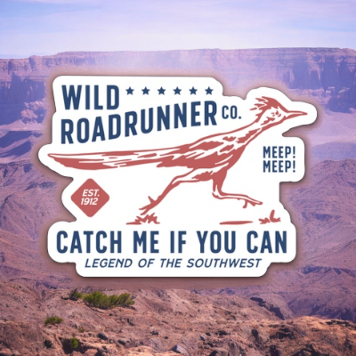 Wild Roadrunner Sticker