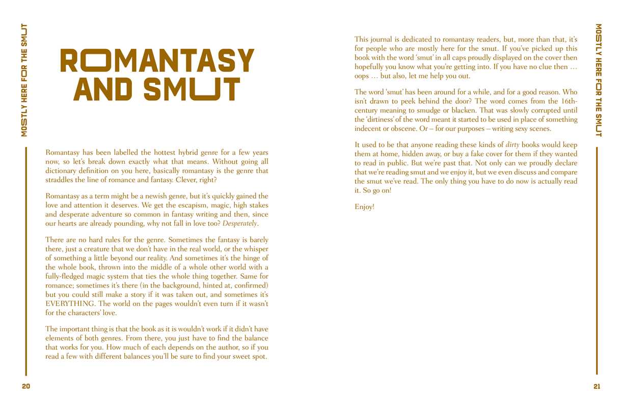 A Reading Journal: Mostly Here for the Smut by Sweet  Hearts Press