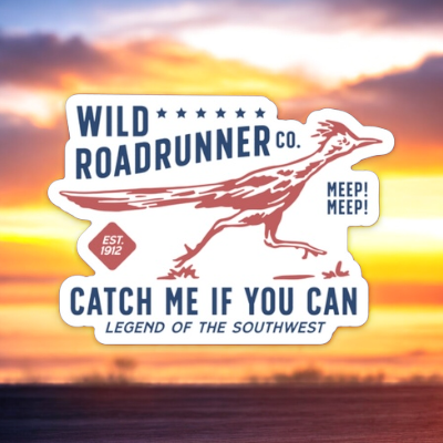 Wild Roadrunner Sticker