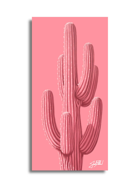 Strawberry Saguaro Paper Print