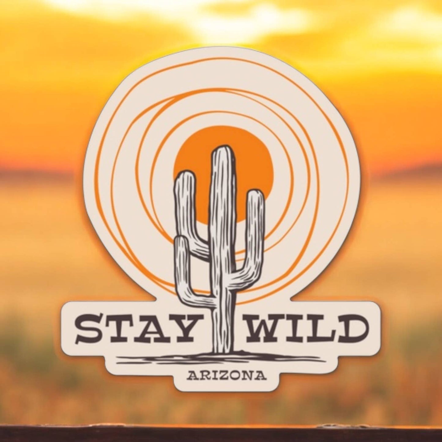 Stay Wild Arizona Sun Sticker