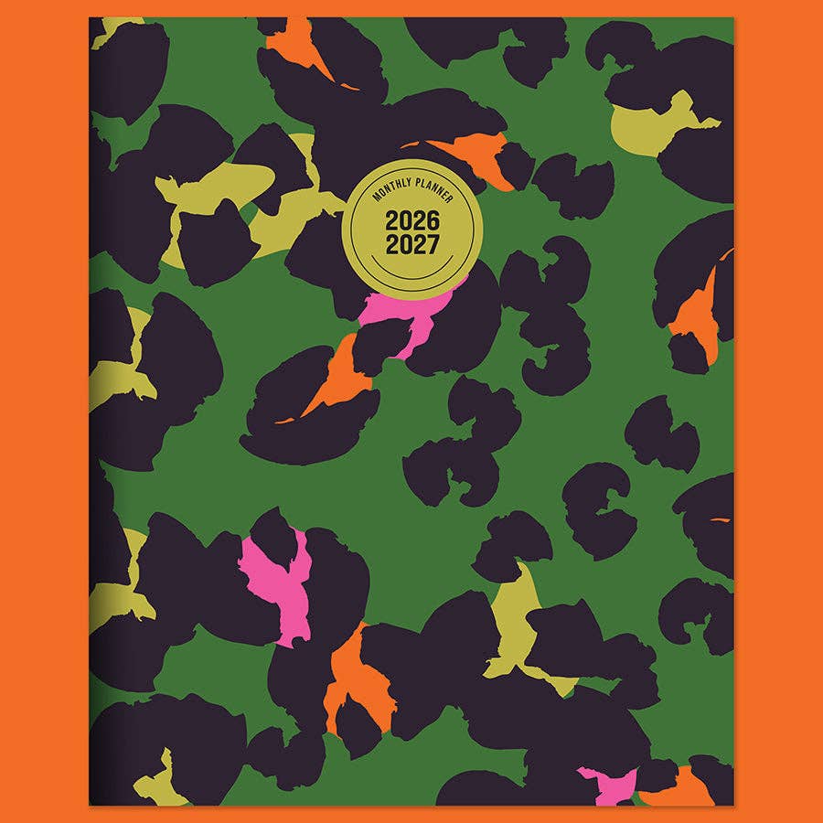 July 2026 - June 2027 Lucky Leopard Large Monthly Planner