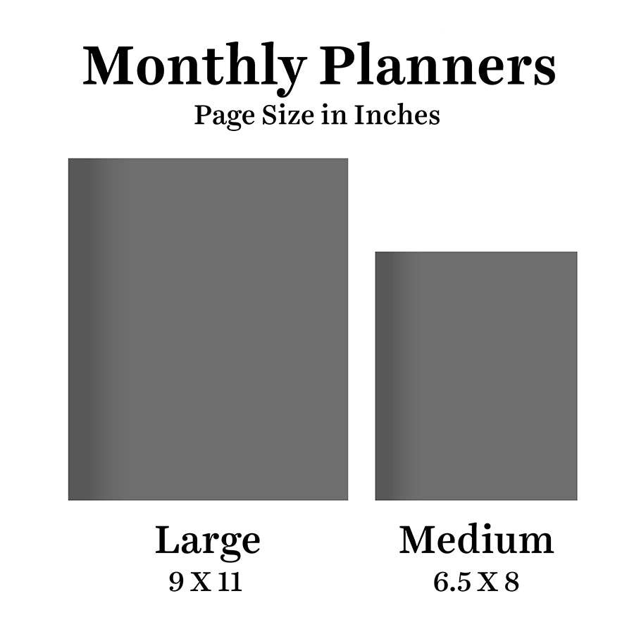 July 2026 - June 2027 Fully Floral Medium Monthly Planner