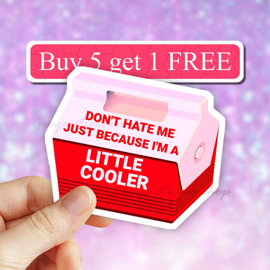 Don't Hate Me Because I'm A Little Cooler Vinyl Sticker,
