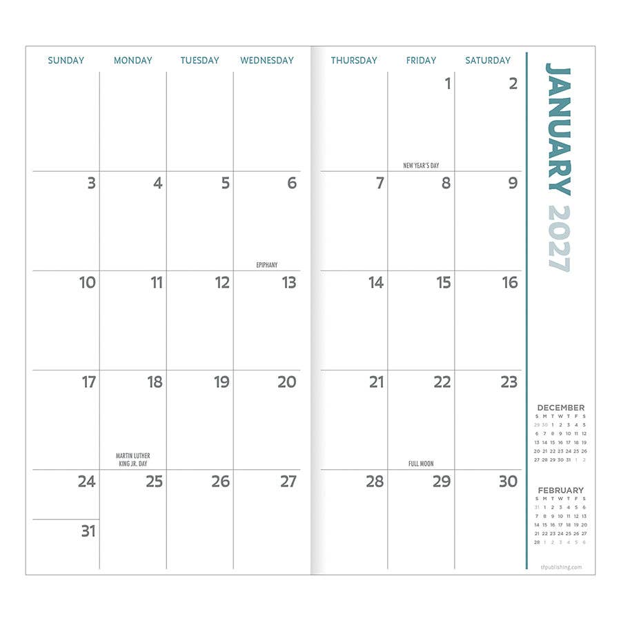 2027-2028 Maximal Mirage Small Monthly Pocket Planner