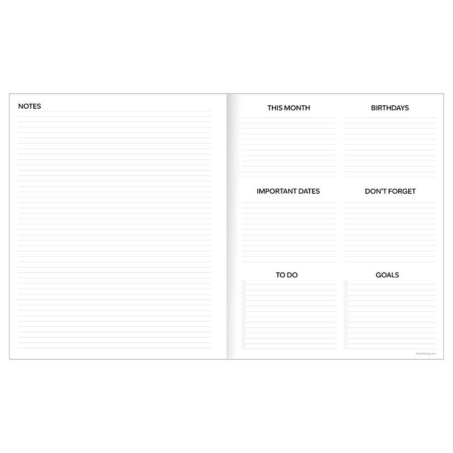 July 2026 - June 2027 Blocked Colors Large Monthly Planner