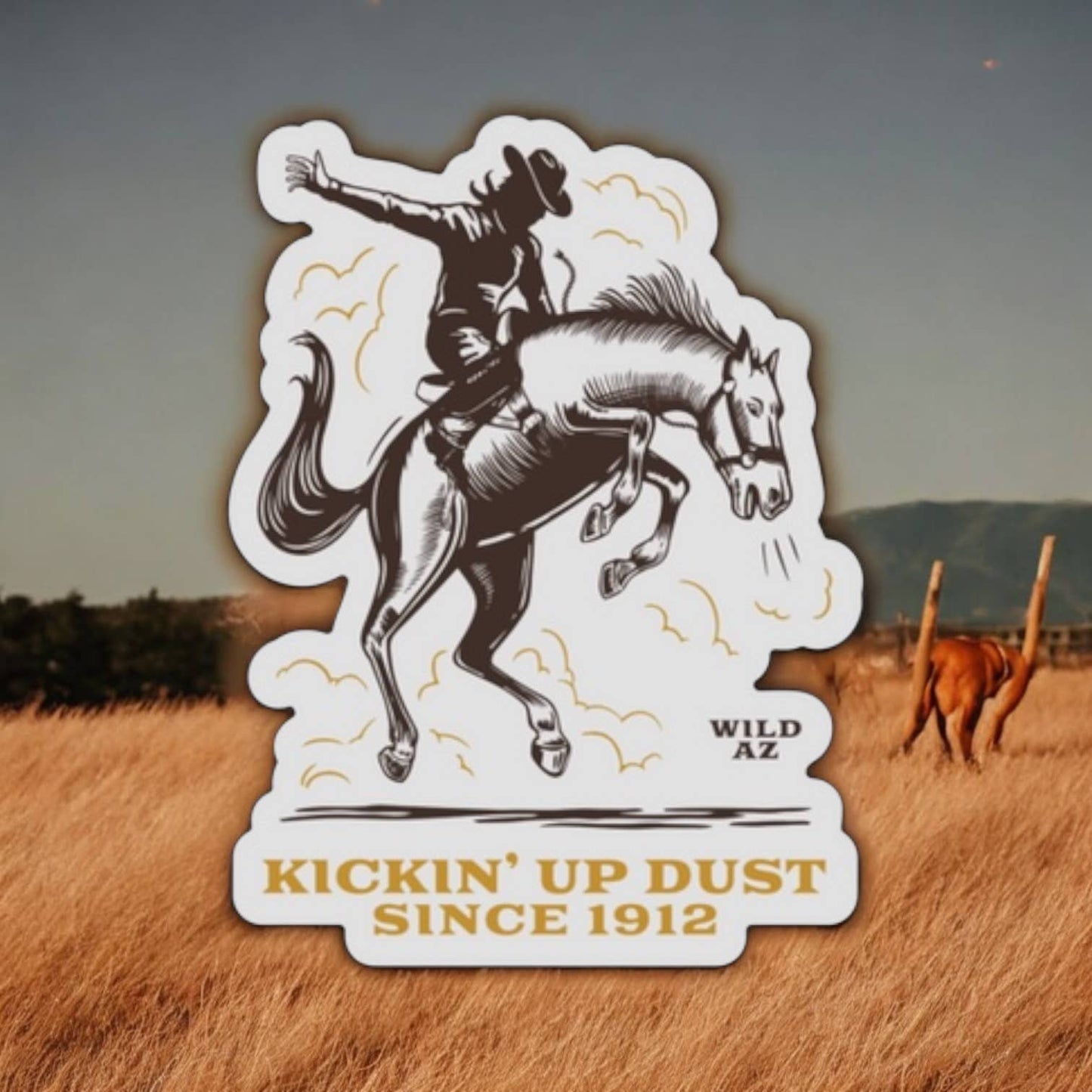 Kickin' Up Dust Sticker