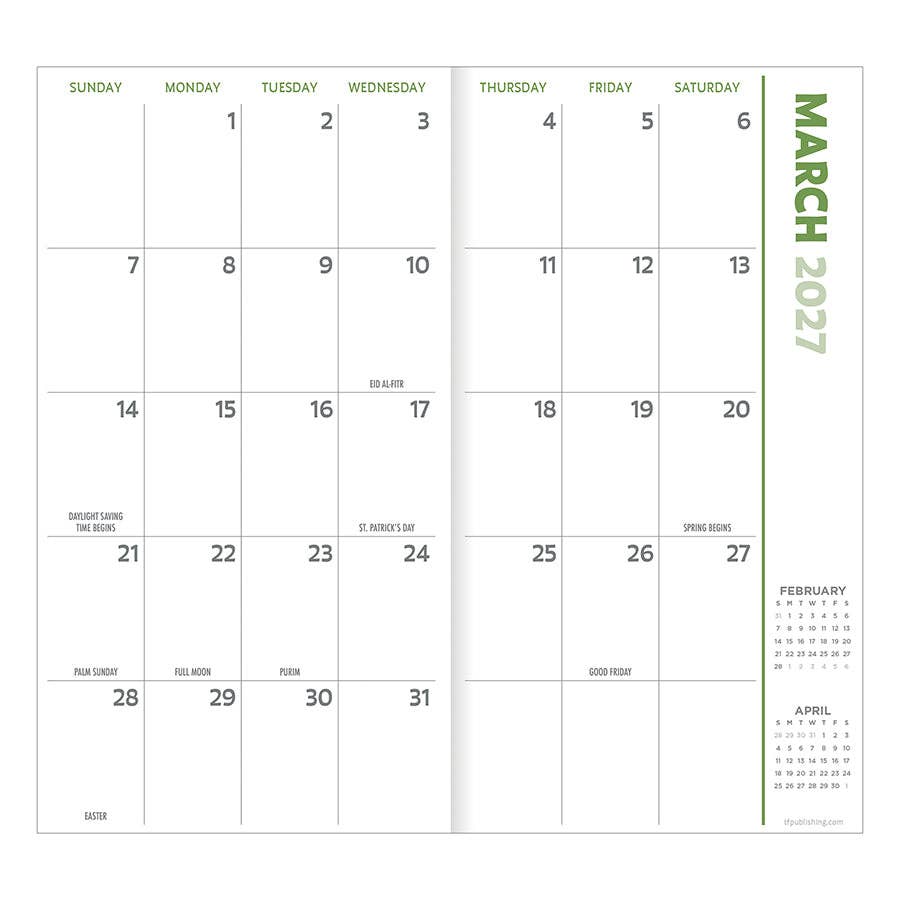 2027-2028 Maximal Mirage Small Monthly Pocket Planner