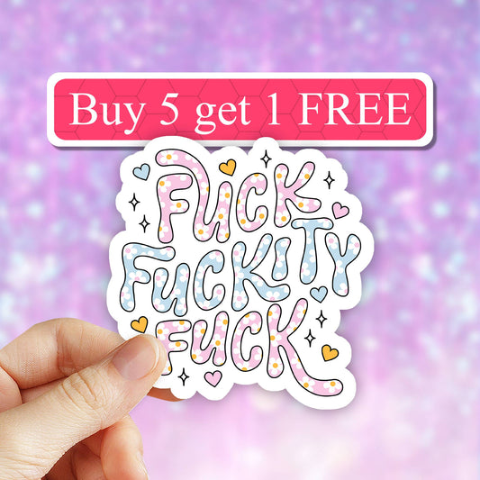 Fuckity sticker, Funny stickers, vinyl premium car sticker