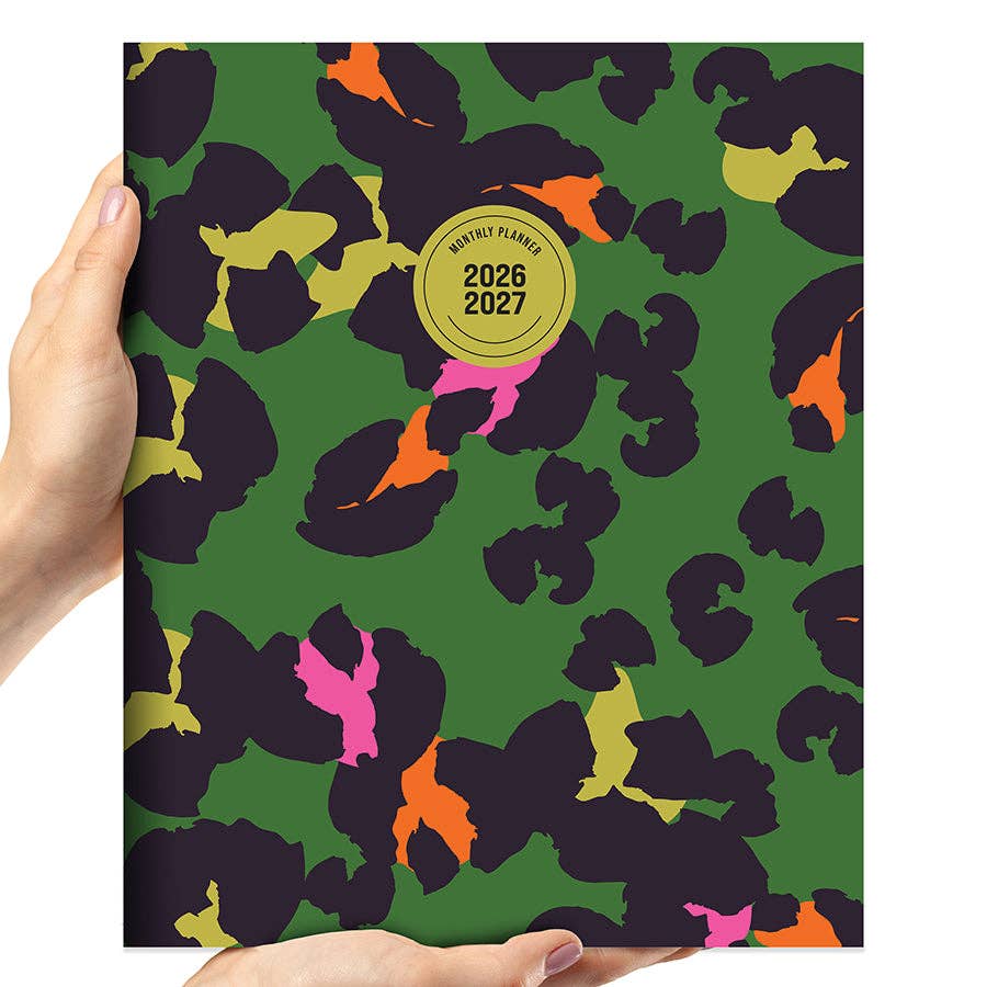 July 2026 - June 2027 Lucky Leopard Large Monthly Planner