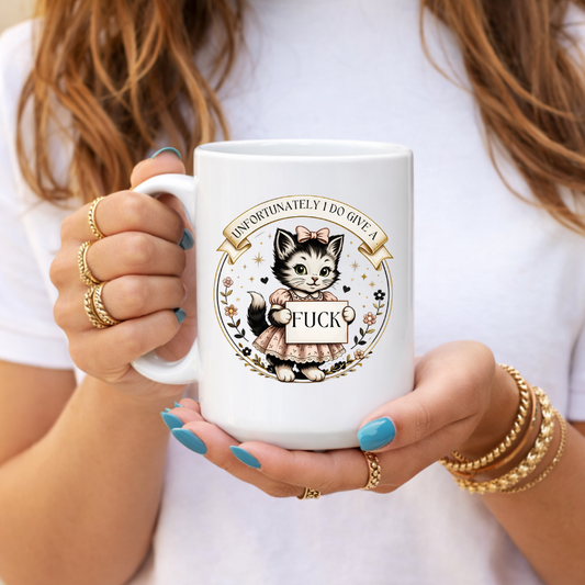 Unfortunately I Do Give a... Sarcastic Ceramic Coffee Mug